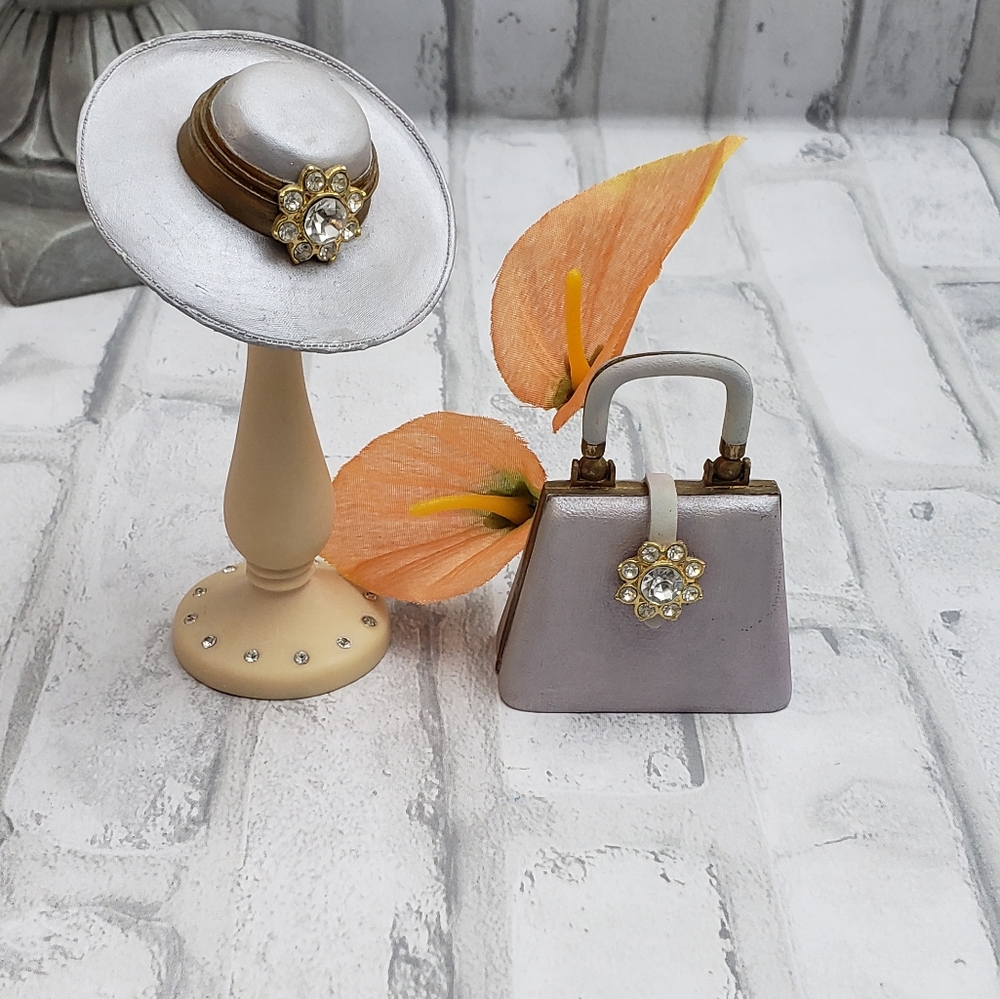 Classic Couture The Daphne Collection Fashion Handbag and Hat w/Stand